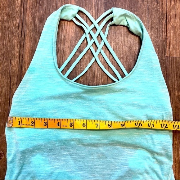Women’s F21 Turquoise Workout T-Shirt Crisscross Back Size S - Picture 11 of 12